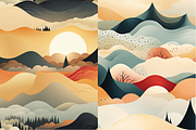 Mountain Motifs Seamless Patterns, a Pattern Graphic by PrintHaven Designs (Thumbnail 9 of 12)
