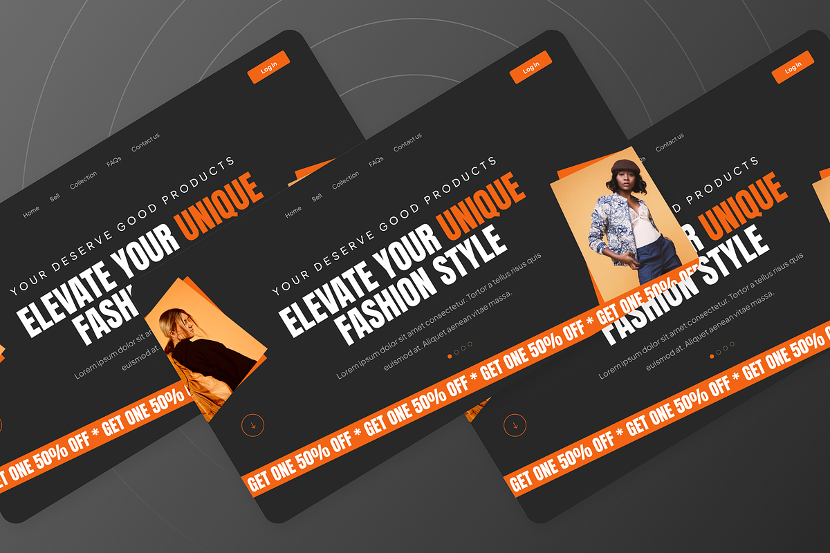 Arteina - Fashion Hero Header, an UI Kit Template by Annora Studio (Photo 2 of 3)