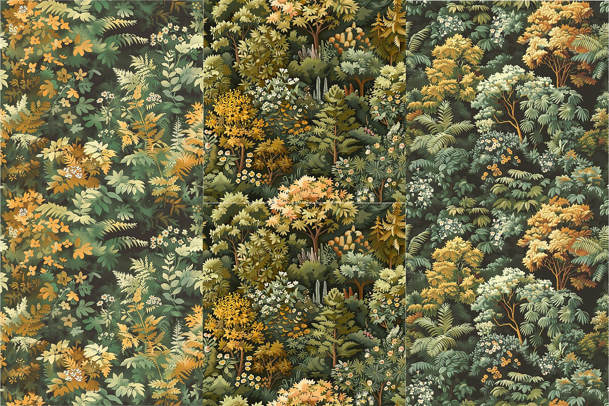 10 Woodland Wonder Seamless Patterns, a Pattern Graphic by Inknfolly (Photo 3 of 6)