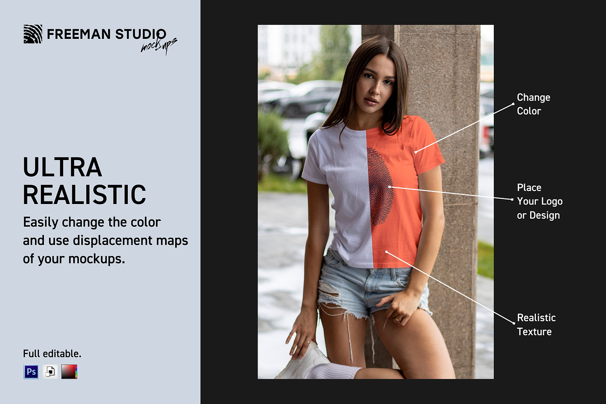 T-Shirt Mockup, a Shirt Mockup by Freeman Studio (Photo 5 of 15)