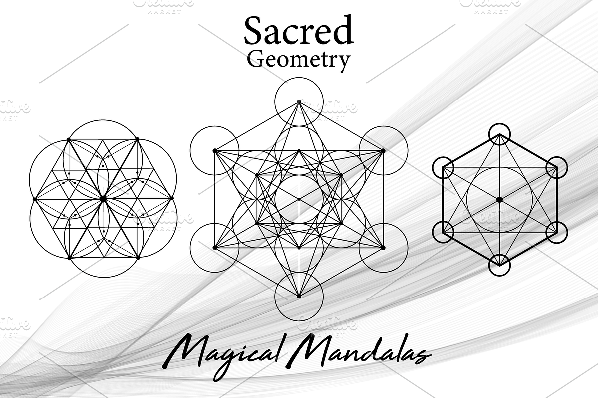 Sacred Geometry Black Set Mandalas, an Object Graphic by GraphicRedStudio (Photo 3 of 8)