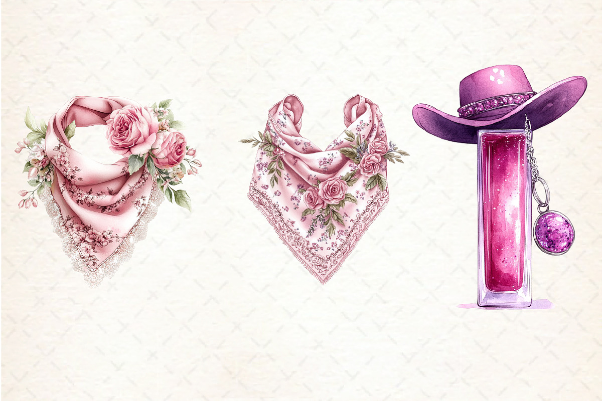 Watercolor Cowgirl Party Clipart PNG, an Illustration by Libby Wishes (Photo 5 of 6)