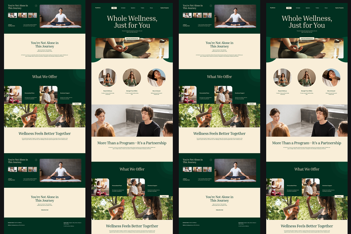 Figma Wellness Coaching Landing Page preview 5