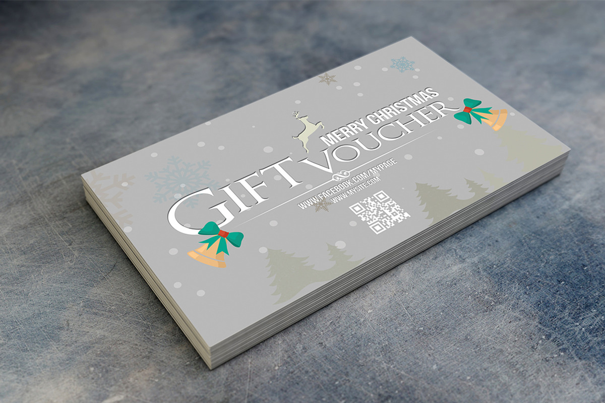 Christmas Gift Voucher, a Card Template by Konakchiev (Photo 1 of 5)