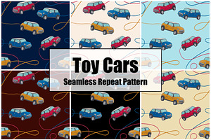 Toy Cars Seamless Repeat Pattern, a Pattern Graphic by Forest Lily