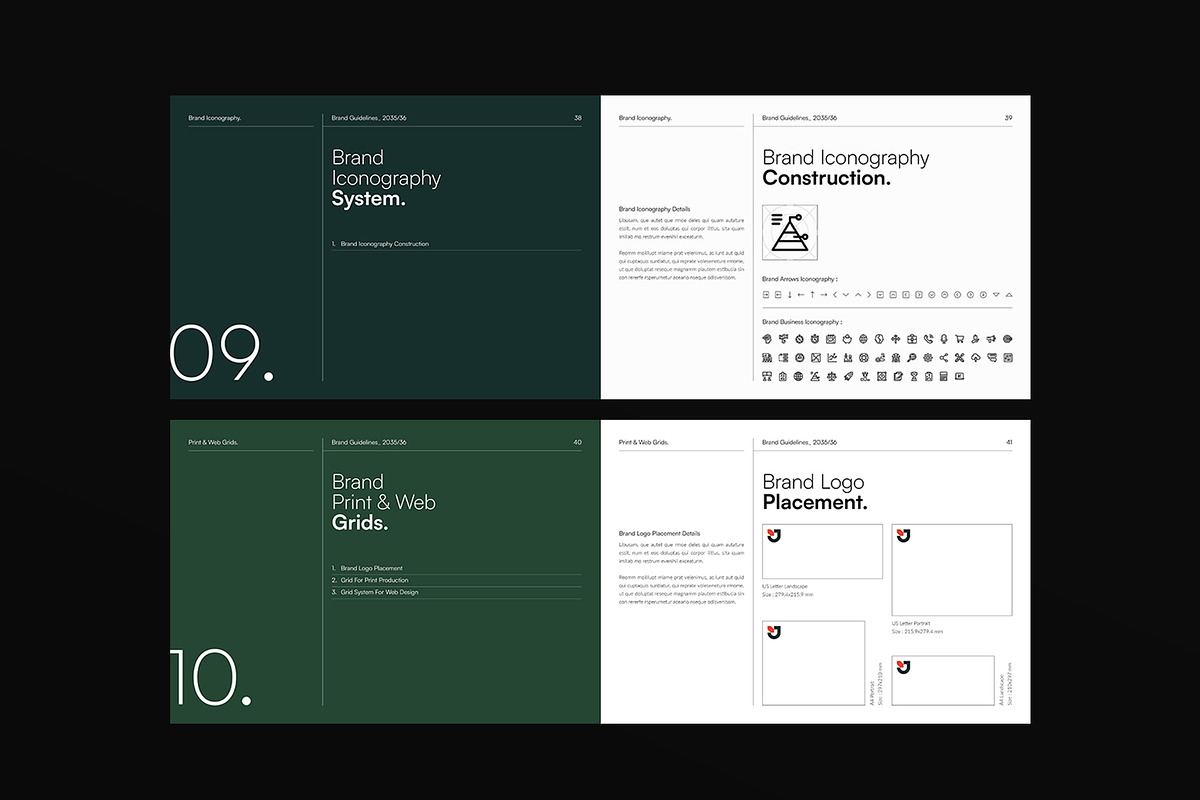 Brand Guidelines Template Landscape, a Brochure Template by DesignCrest (Photo 16 of 21)