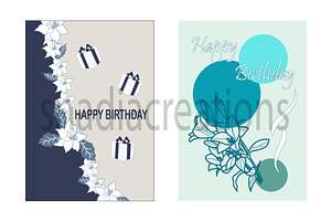 Birthday cards, a Card Template by snadiacreations