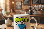 Graffiti Panda Spray Artist, a Shirt Mockup by Vector Stall (Thumbnail 9 of 14)