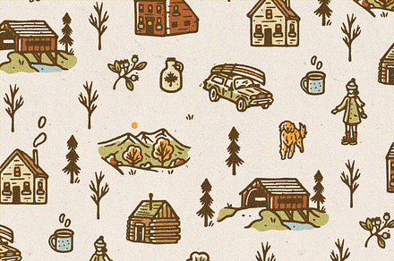 COZY NEW ENGLAND Illustration Pack, an Object Illustration by Abby Leighton Studio