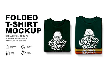Folded T-Shirt Mockup, a Shirt Mockup by Designbuys