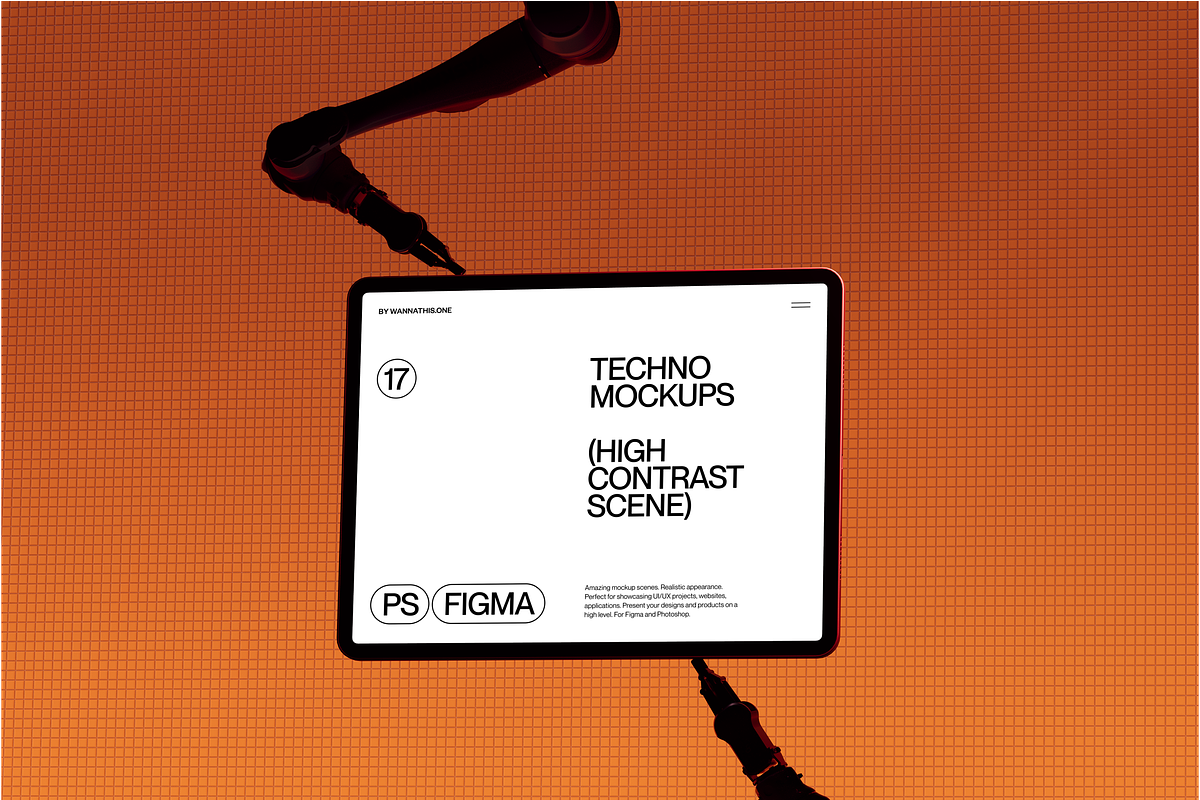 Blackout silhouette device mockups, a Device Mockup by Wannathis.one (Photo 10 of 10)