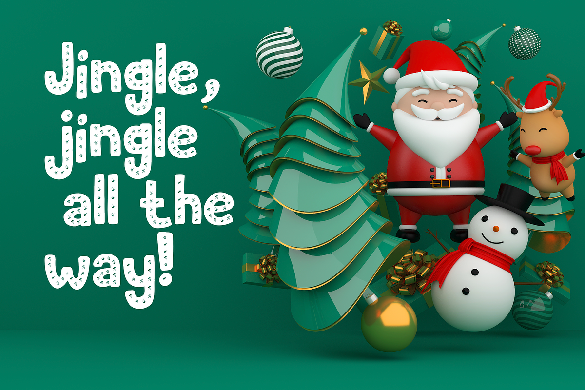 Jingly Bells Christmas Font, a Handwritten Font by StudioLingo (Photo 3 of 7)