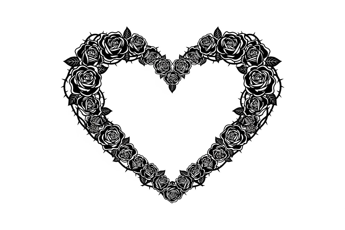 Floral Heart Wreath SVG Bundle, an Illustration by Gaye Art (Photo 18 of 31)