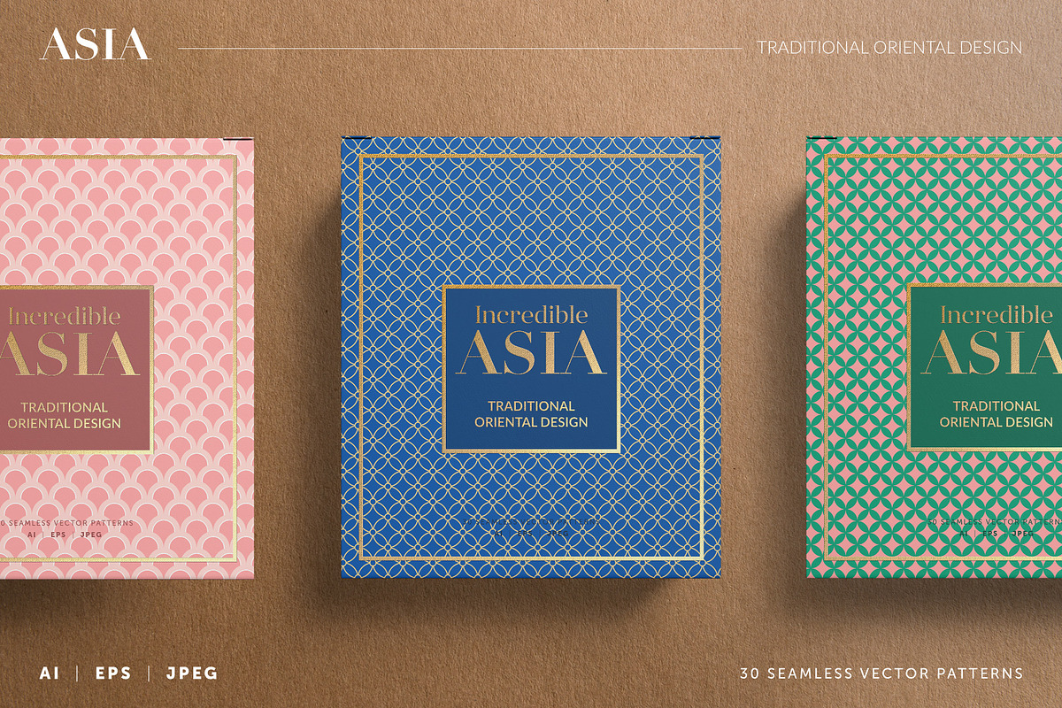 Traditional Asian Vector Patterns