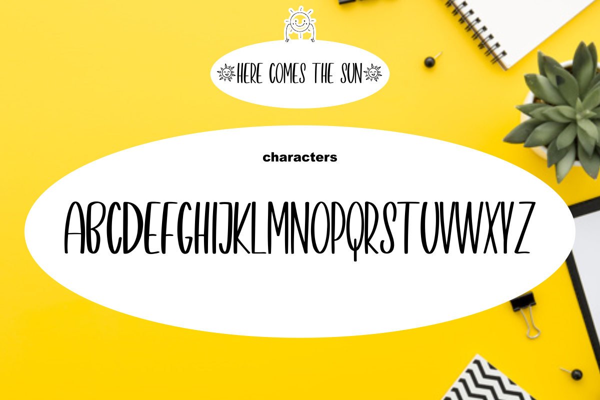 Here comes the sun - Display Font, a Font by Fikryal Studio (Photo 10 of 12)