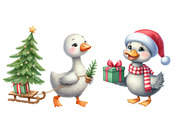 Christmas Silly Goose Clipart Bundle, an Illustration by Designworld (Thumbnail 5 of 6)