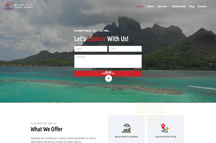 Travel Agency WordPress Theme, a WordPress Template by Your Theme Shop