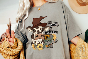 Boo Heifer Autumn Farm Sublimation