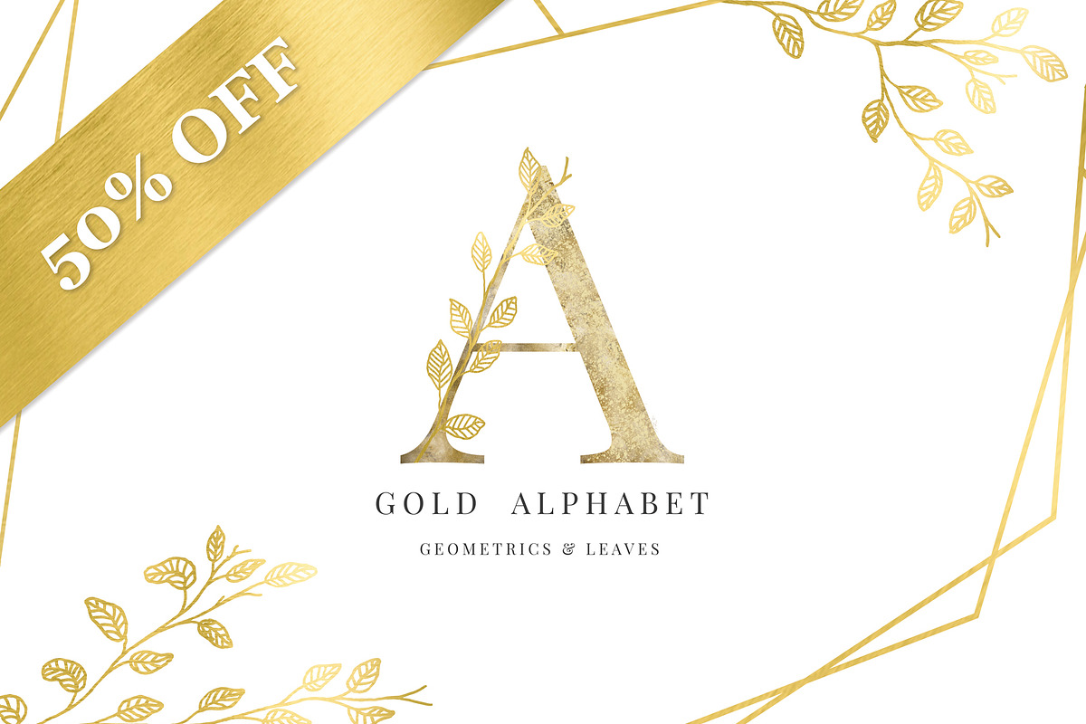 Gold Alphabet - Wedding Package, an Illustration by Anchors_and_Curves (Photo 1 of 6)