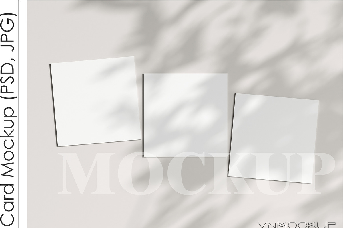 Square Cards Mockup PSD JPG, a Print Template by VNmockup | Creative Market