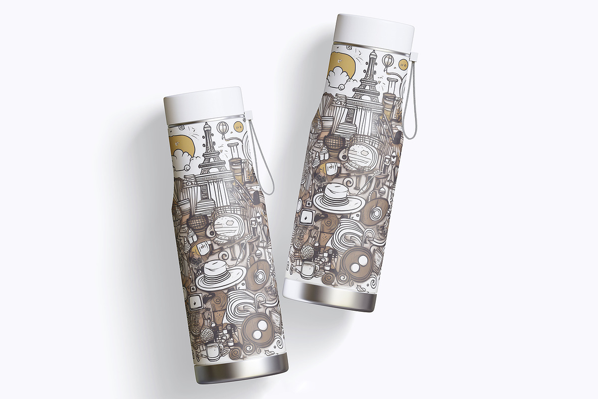 Reusable Water Bottle mockup part 01, a Packaging Mockup by Ambo Ampeng (Photo 3 of 11)