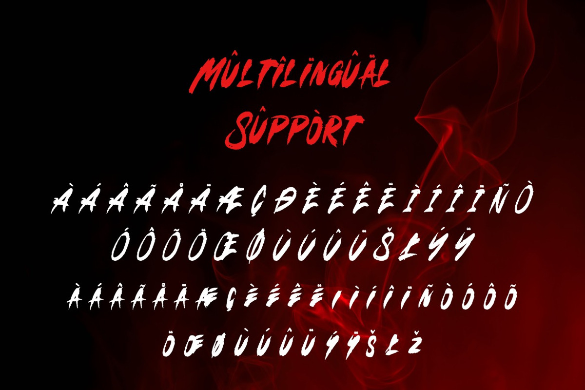 Naxrsoul Cather - Horror Brush Font, a Font by Dhabee (Photo 2 of 15)