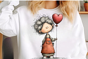 Quirky Elderly Valentine Woman PNG, an Illustration by SinaCreation (Thumbnail 5 of 11)