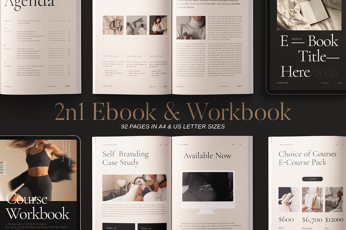 2-in-1 Ebook & Workbook Templates, a Magazine Template by ArtisanaAura (Photo 1 of 30)