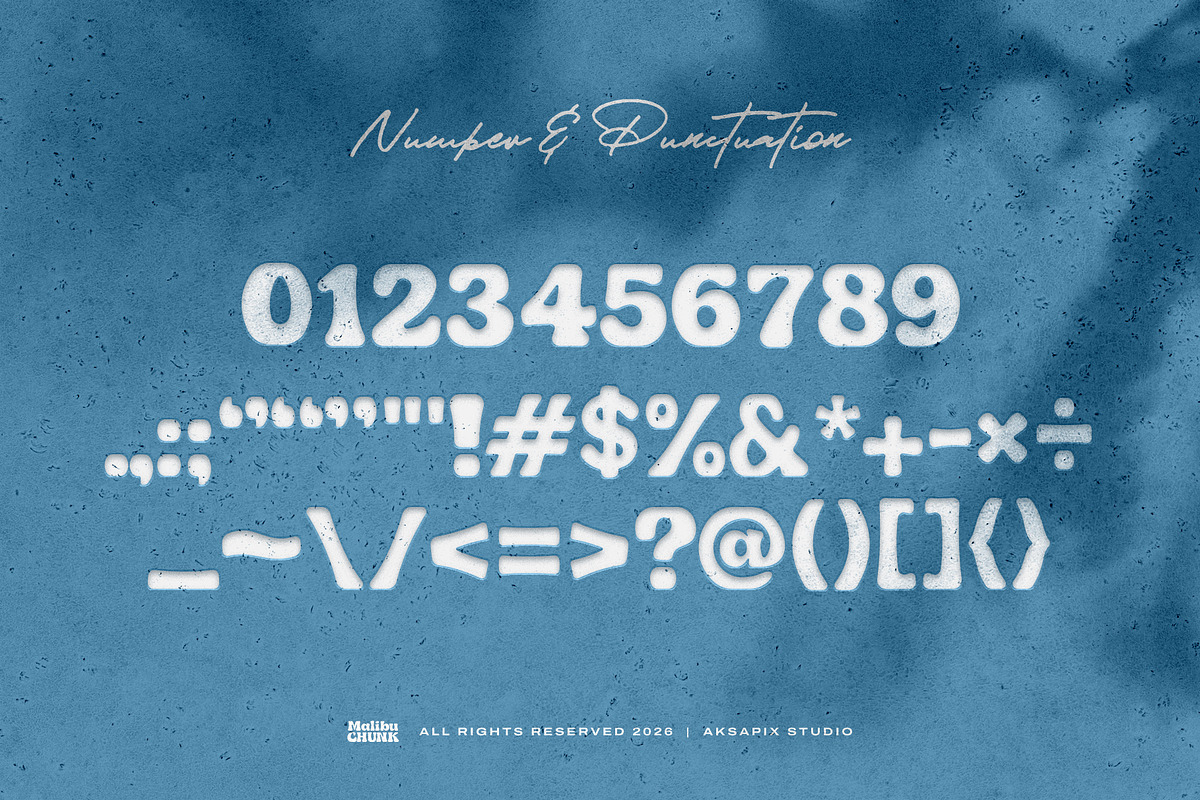 Malibu Chunk - Retro Groovy Font, a Sans Serif Font by Aksapix Studio (Photo 3 of 8)