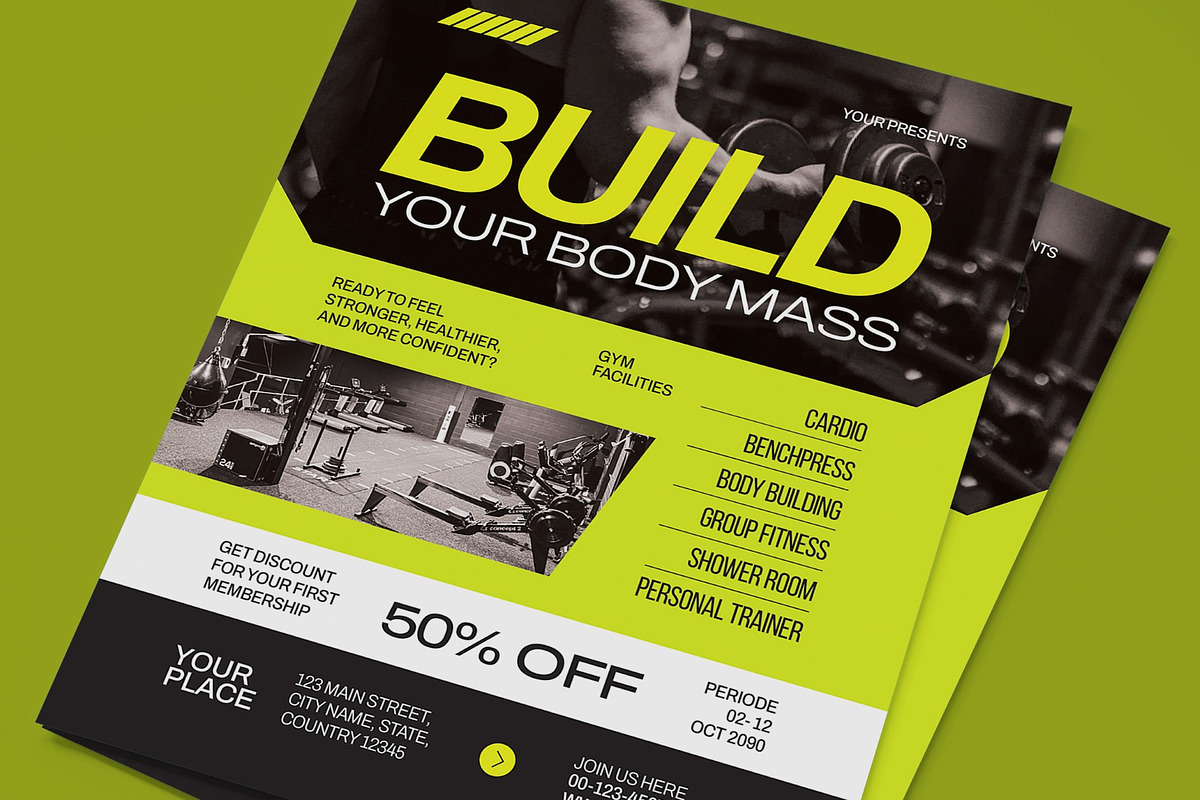 Gym Membership Promo Flyer, a Flyer Template by graphicook (Photo 2 of 3)