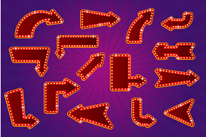 Lightbox arrows. Marquee signage, an Illustration by Stock-Smart-Start