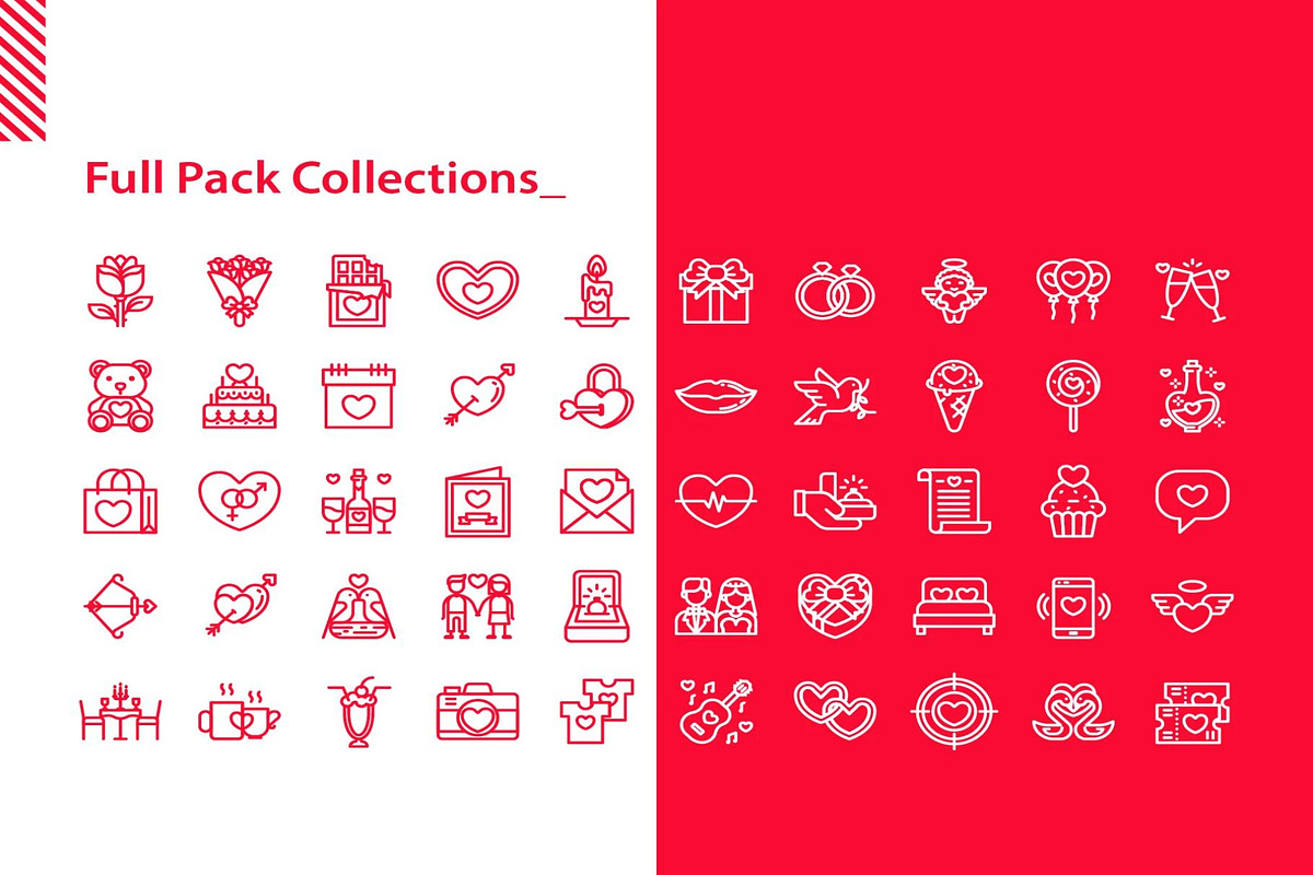 200 Valentine Icons Set, an Emoji Icon by Creative Perspective (Photo 4 of 6)