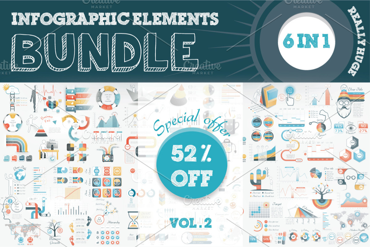 52% OFF Infographic Creator Kit, a Presentation Template by Infographic Paradise (Photo 1 of 7)