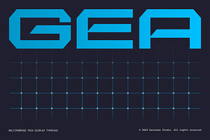GR GEA – Tech Display Typeface