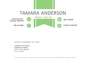 Green ribbon resume for Word, a Resume Template by Inkpower (Thumbnail 2 of 4)