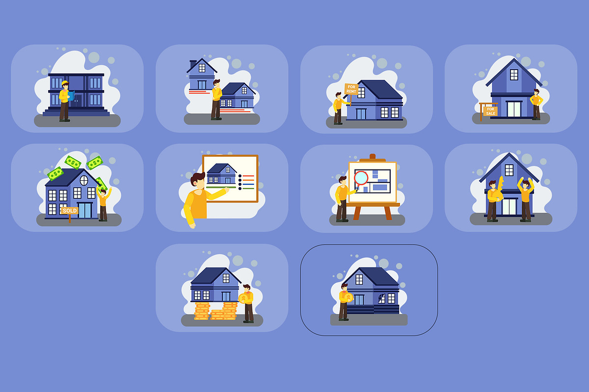 Real Estate Illustration Pack, an Illustration by baii09 (Photo 4 of 4)