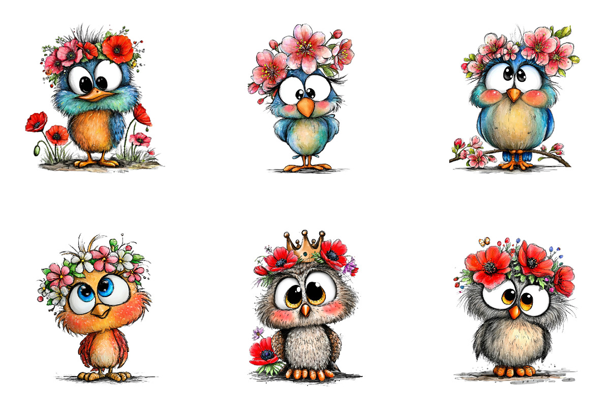 Spring Cute Baby Birds Sublimation, an Illustration by CreationArt (Photo 5 of 7)