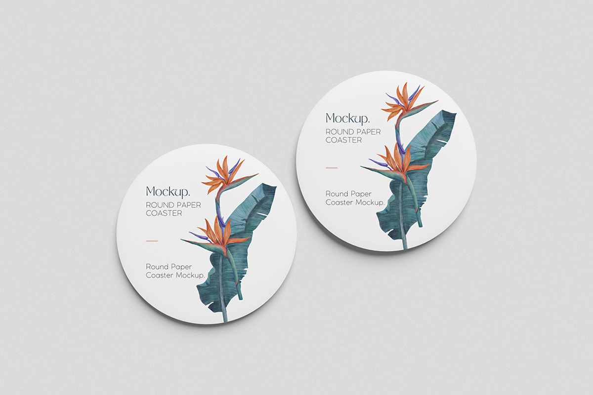 Round Paper Coaster Mockup, an Advertising Mockup by swsi-studio (Photo 4 of 5)