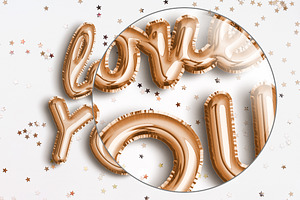 Foil Balloon Text Effect