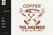 Retro Coffee Cup Character Design, a Graphic by shaondesigns (Thumbnail 1 of 4)