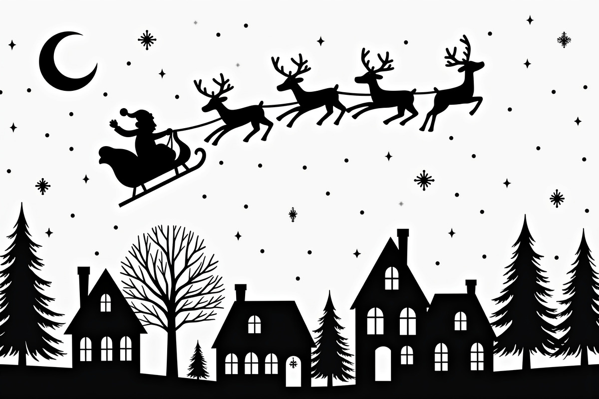 Christmas Night Silhouette Set, an Illustration by BIPLOB EXPERT (Photo 12 of 21)