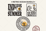 Coastal Ocean Wave Retro Surf SVG, an Object Graphic by TanchaArt (Thumbnail 1 of 11)