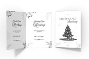 Christmas Greeting Card PSD Mockup, a Product Mockup by graphypix (Thumbnail 3 of 4)