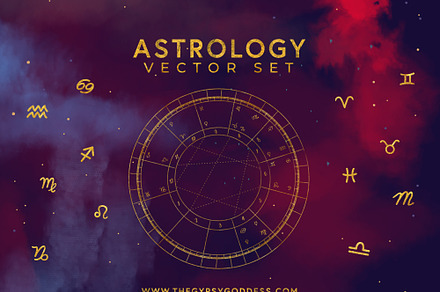 Astrology Vector Set & Birth Chart