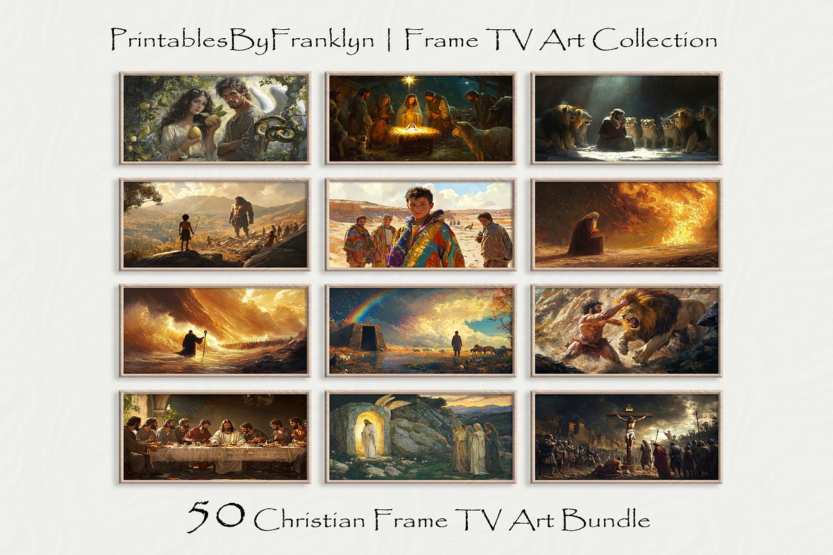 Christian TV Art Set of 50 Bundle, a Wallpaper Photo by PrintablesByFranklyn (Photo 1 of 13)