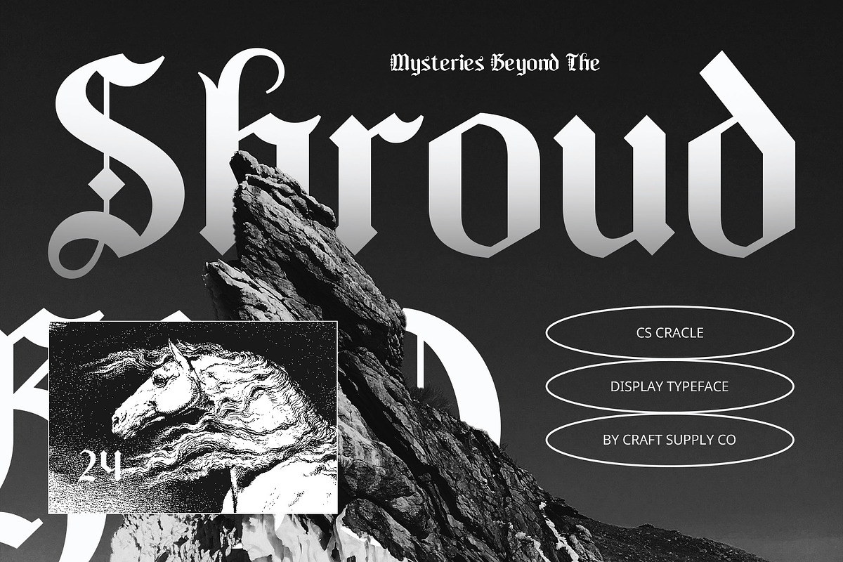 CS Crackle – Blackletter Font, a Blackletter Font by Craft Supply Co. (Photo 6 of 8)