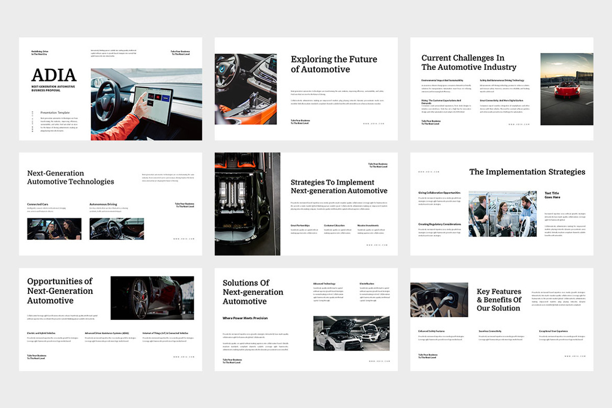 Adia : Automotive Google Slides, a Presentation Template by Punkl Camp (Photo 2 of 9)