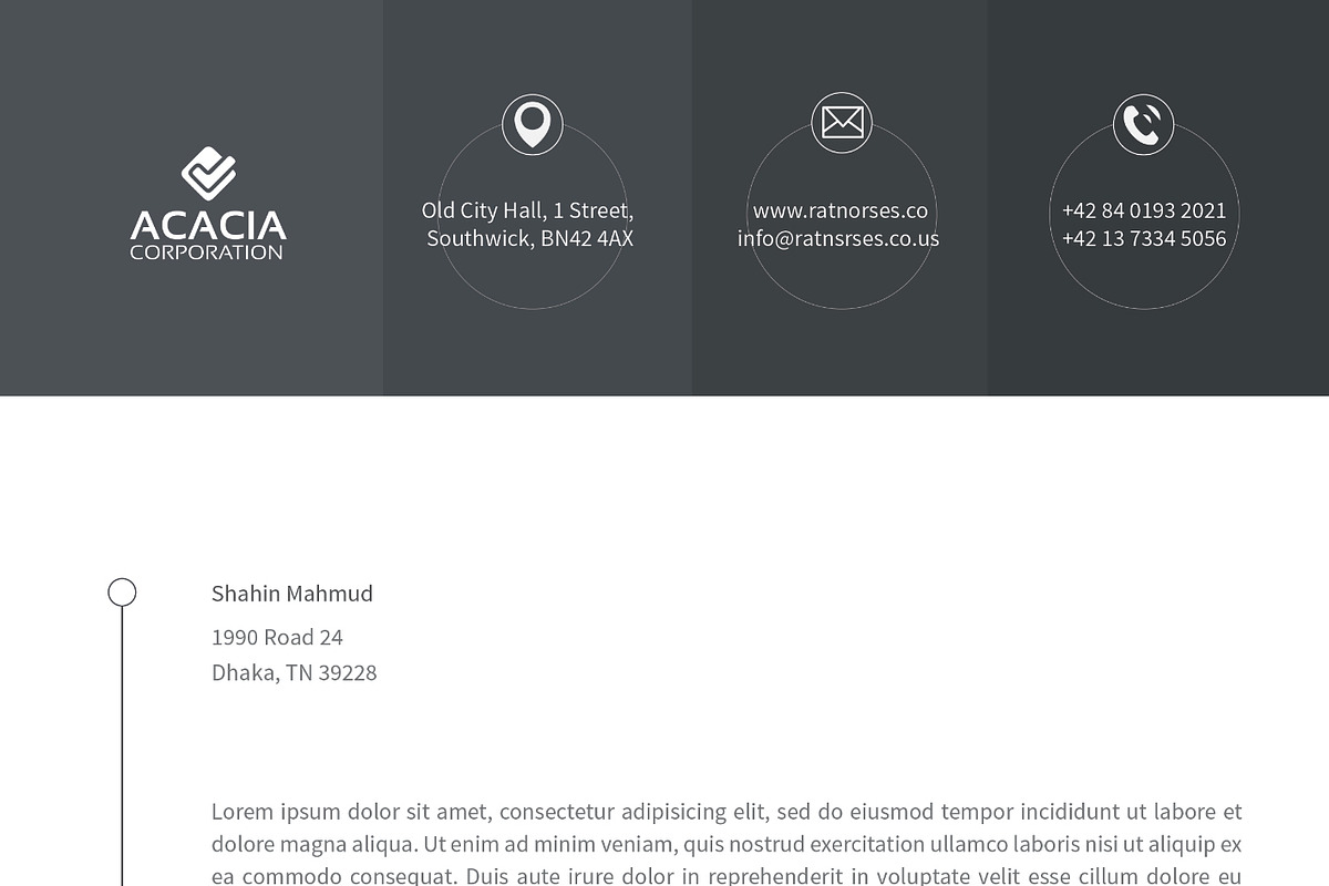 Clean Letterhead, a Stationery Template by DesignGhar (Photo 3 of 3)