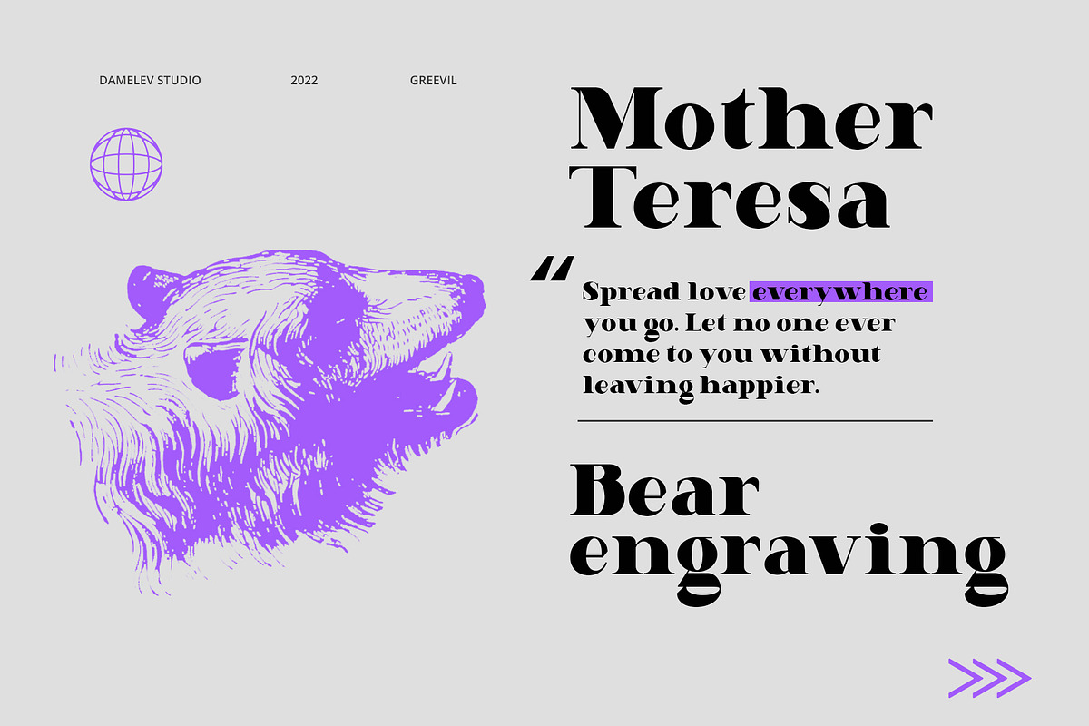 Greevil Display Font, a Serif Font by Damelev (Photo 5 of 9)