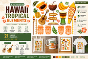 Hawaiian Tropical Culture Vector Set, an Object Illustration by KAZ by IanMikraz Studio (Thumbnail 3 of 3)